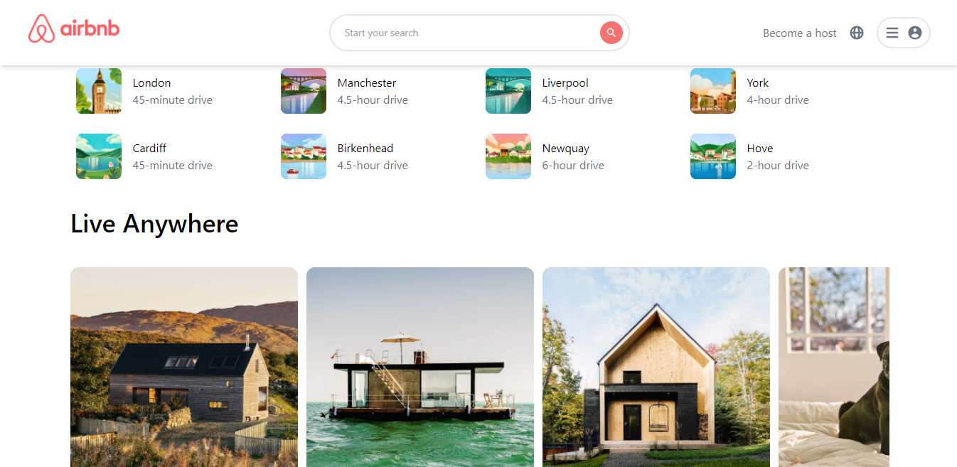 Airbnb Clone (React JS and Next.JS)