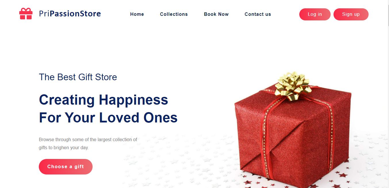 Pri passion store (React JS)